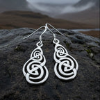 Celtic Triskel Marcasite Earrings
