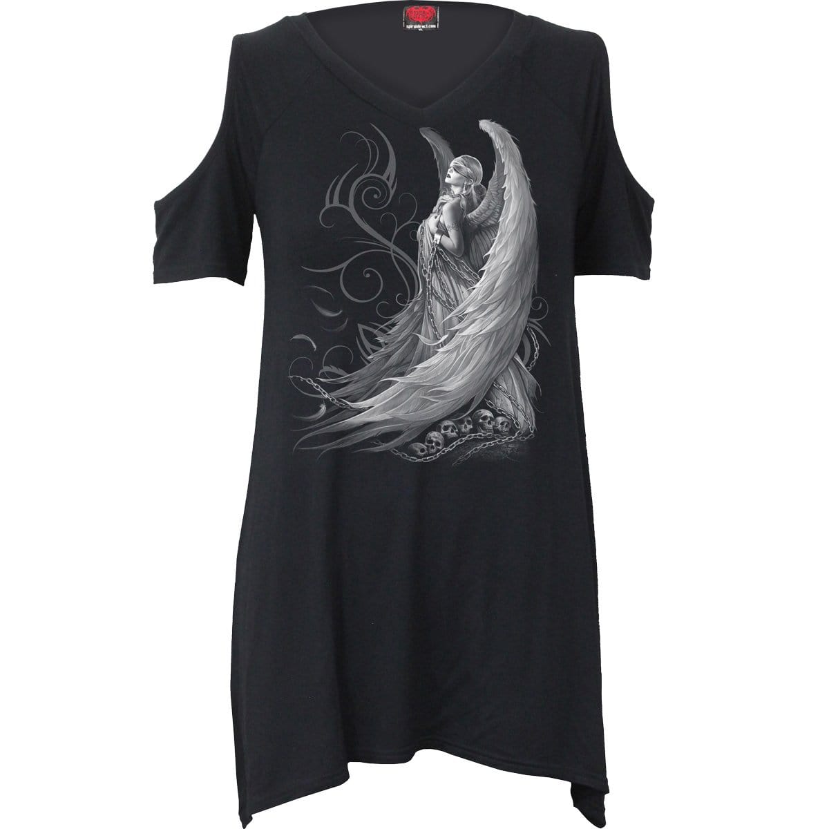 CAPTIVE SPIRITS - Cold Shoulder Goth Bottom Top