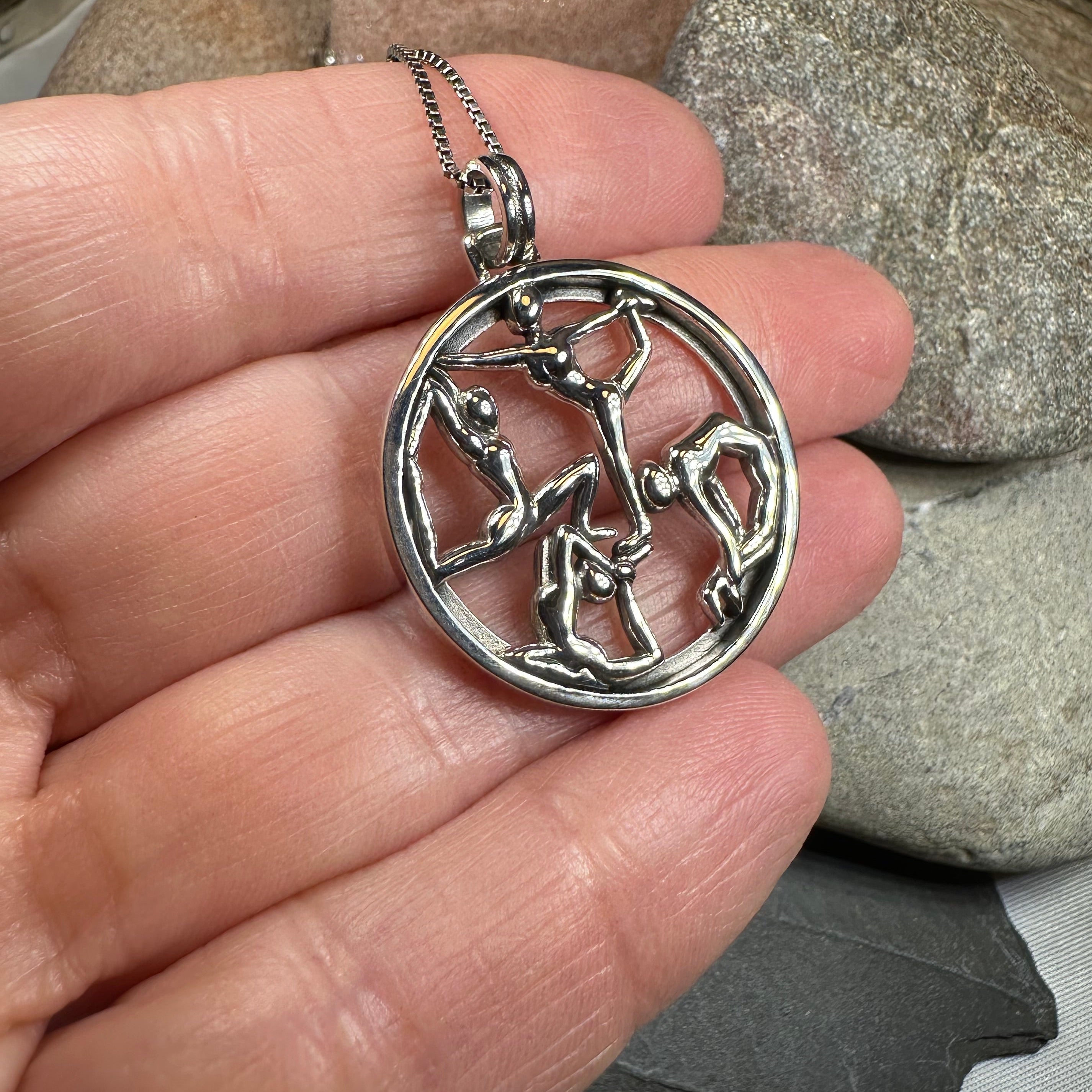 Round Yoga Pose Necklace