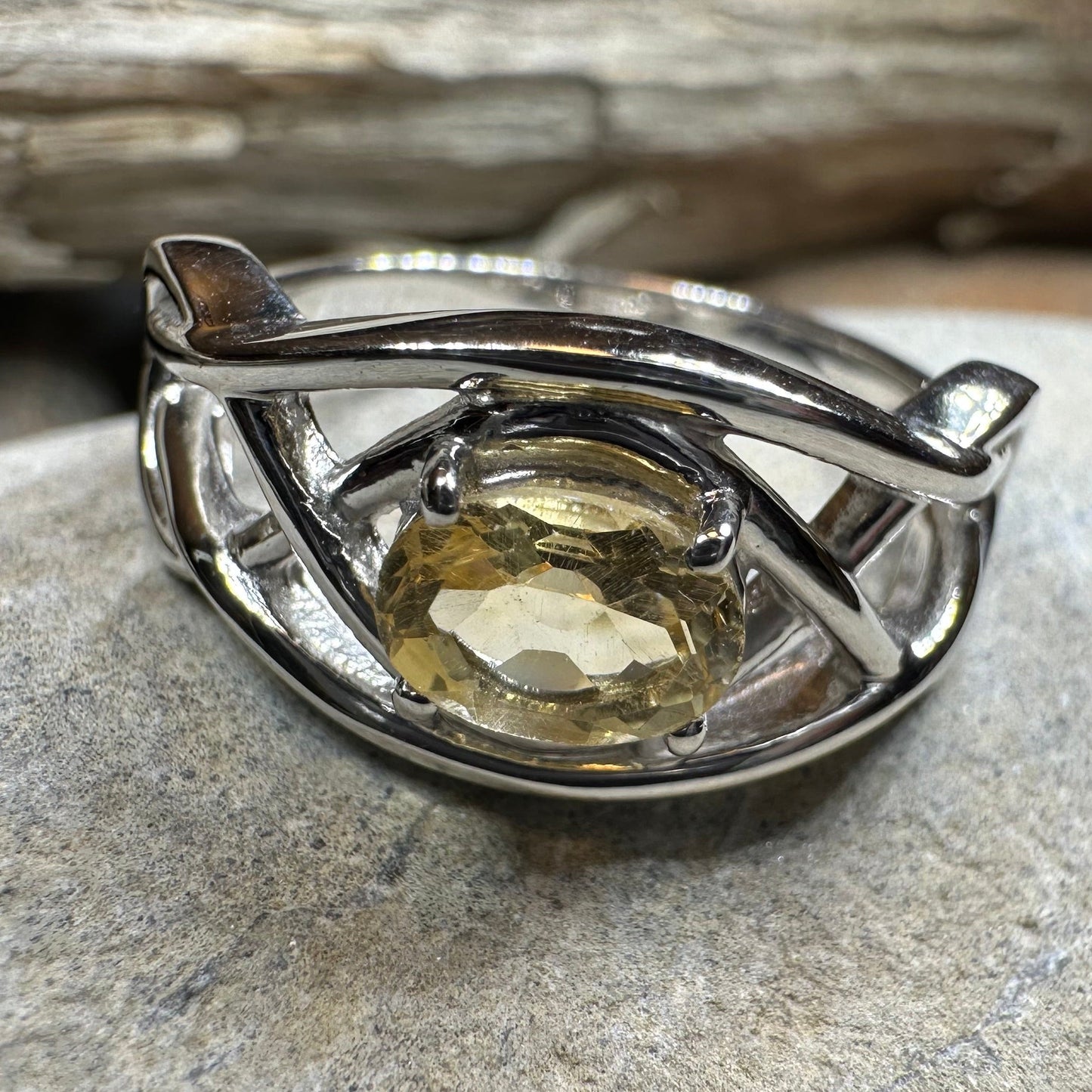 Blue Topaz Celtic Knot Ring