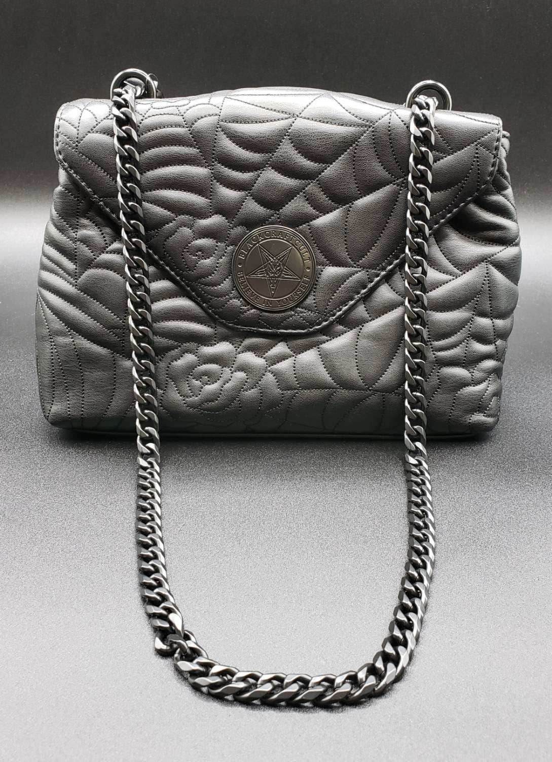 BlackCraft Cult Charlotte Spider Quilt Shoulder Bag - 