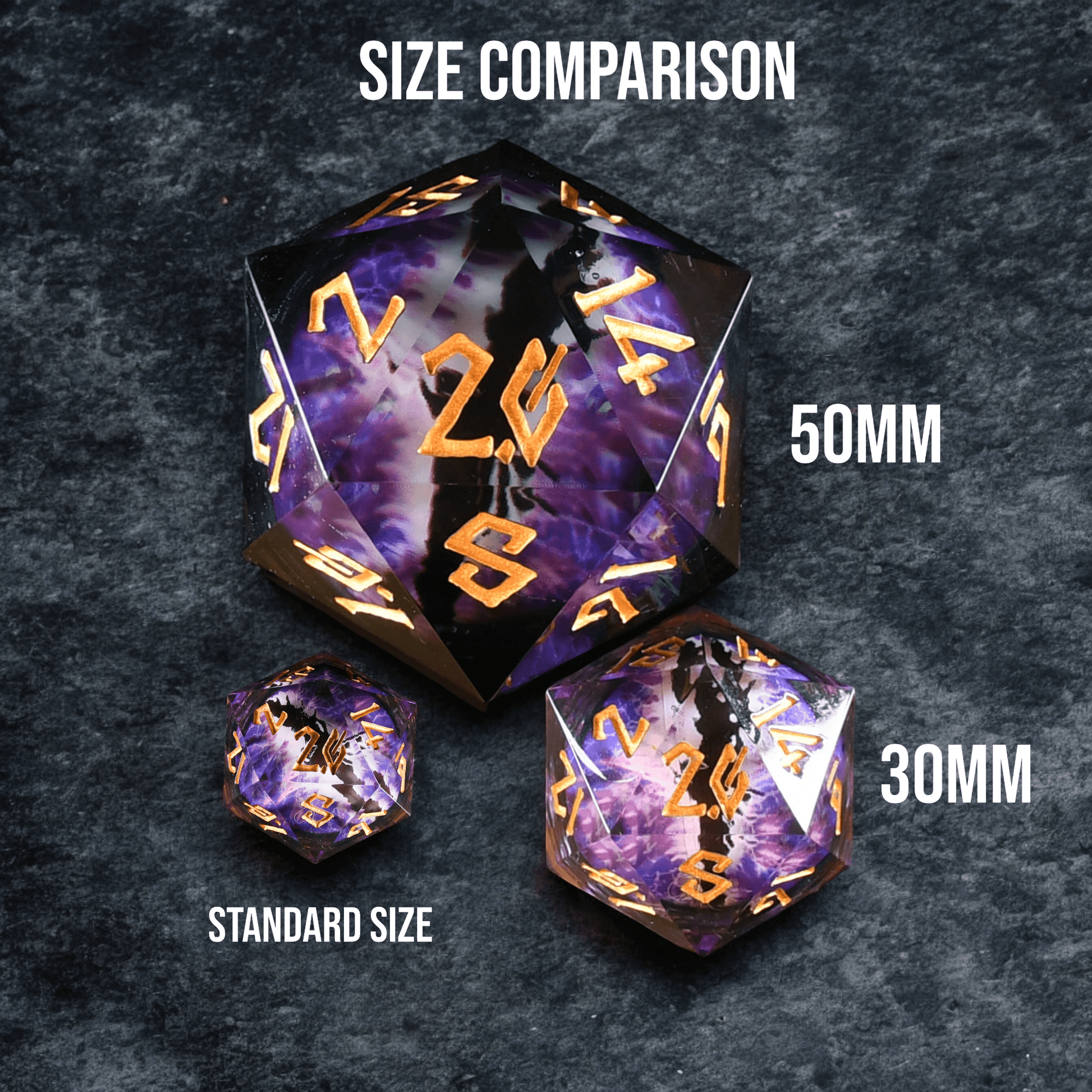 The Omnipotent Liquid Core (Purple/Silver) 30mm D20 'PRE-ORDER | SPRING EVENT DEAL' - 
