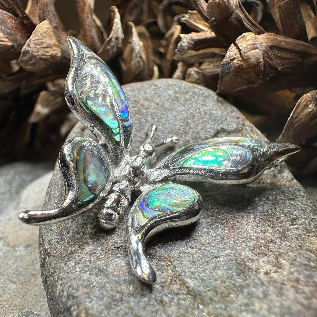 Brooke Butterfly Necklace - abalone shell