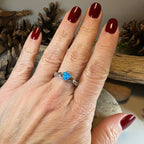 Erline Claddagh Blue Opal Ring