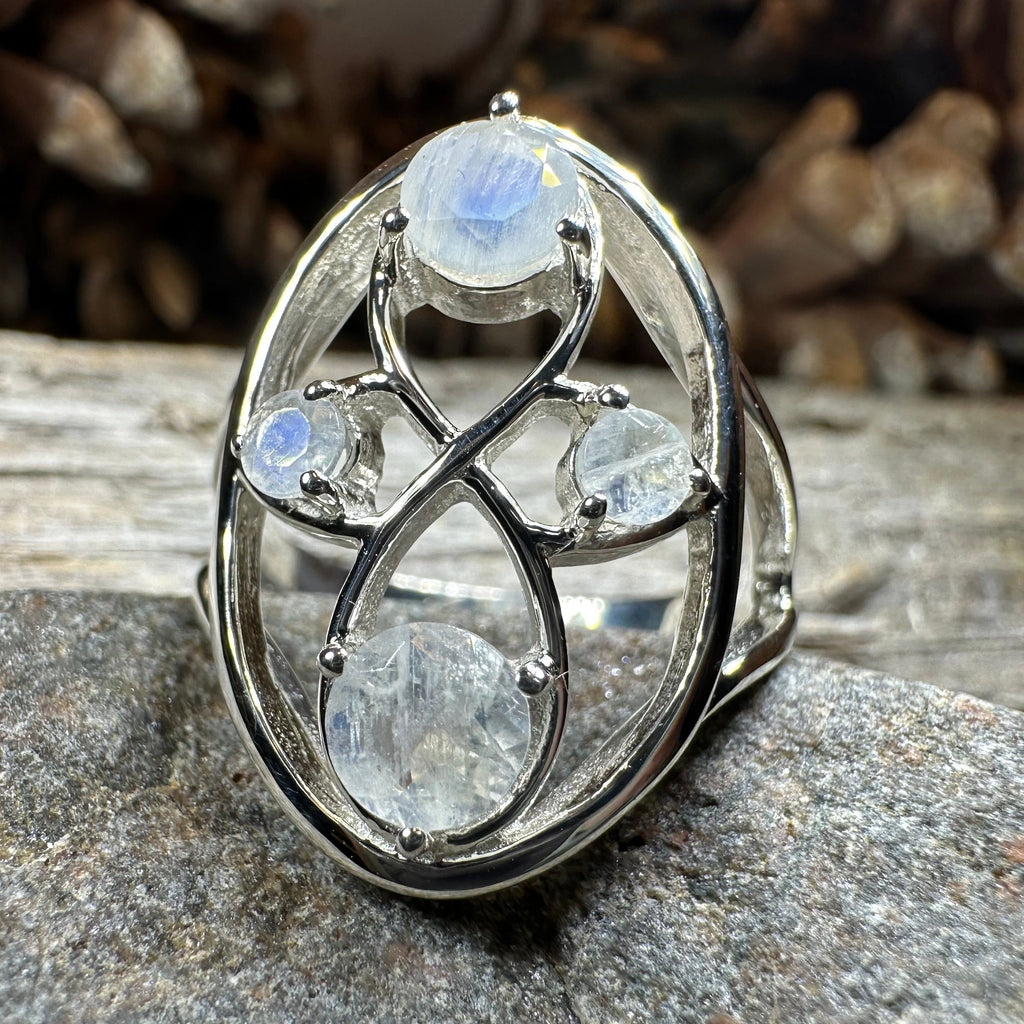 Moonstone Infinity Ring