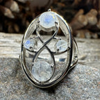 Moonstone Infinity Ring
