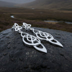 Celtic Knot Moon Earrings