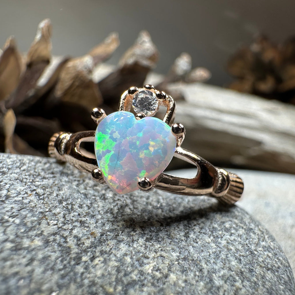 Raynette Claddagh Opal Ring