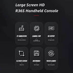 R36S Portable Handheld Retro Arcade Joystick All-in-One Open-Source Gaming Console - Purple / 64G