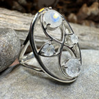Moonstone Infinity Ring