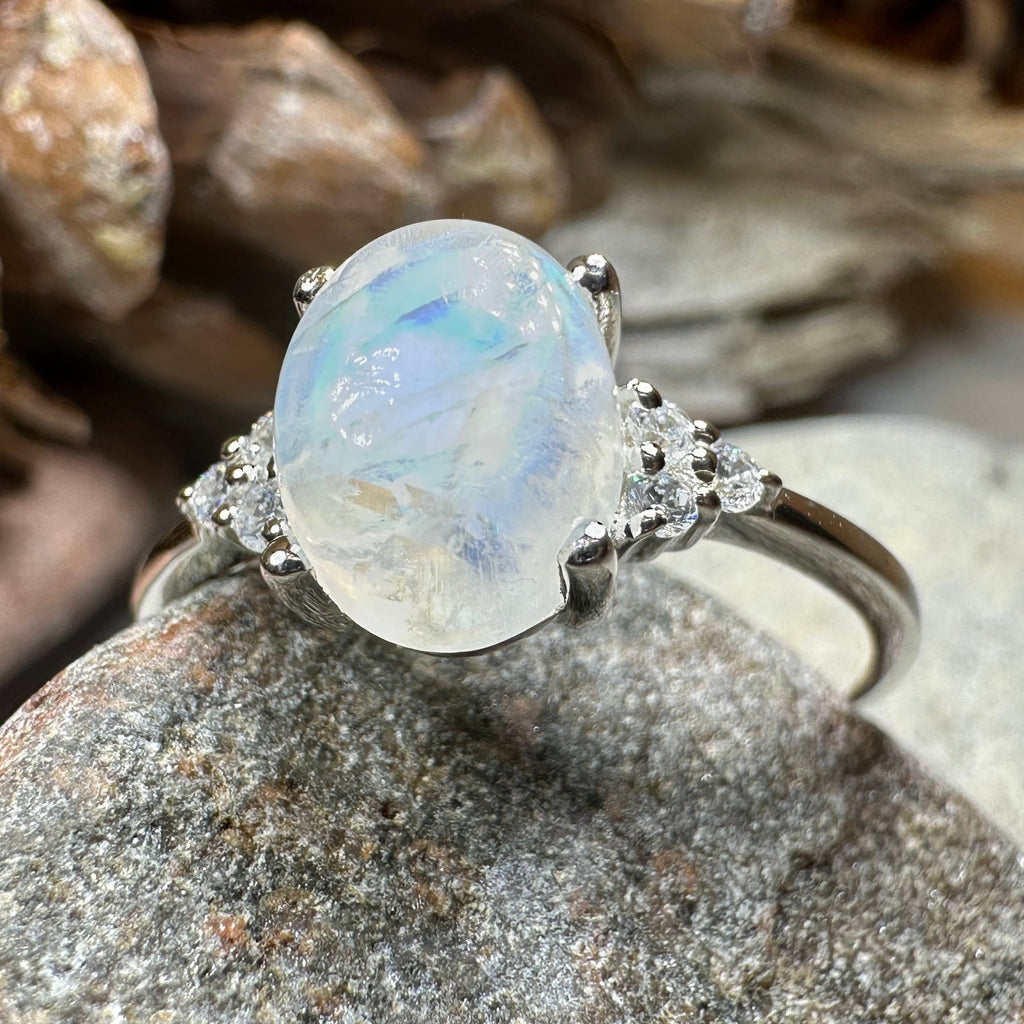 Winter Dawn Moonstone Ring