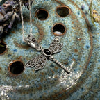Triple Spiral Dragonfly Necklace
