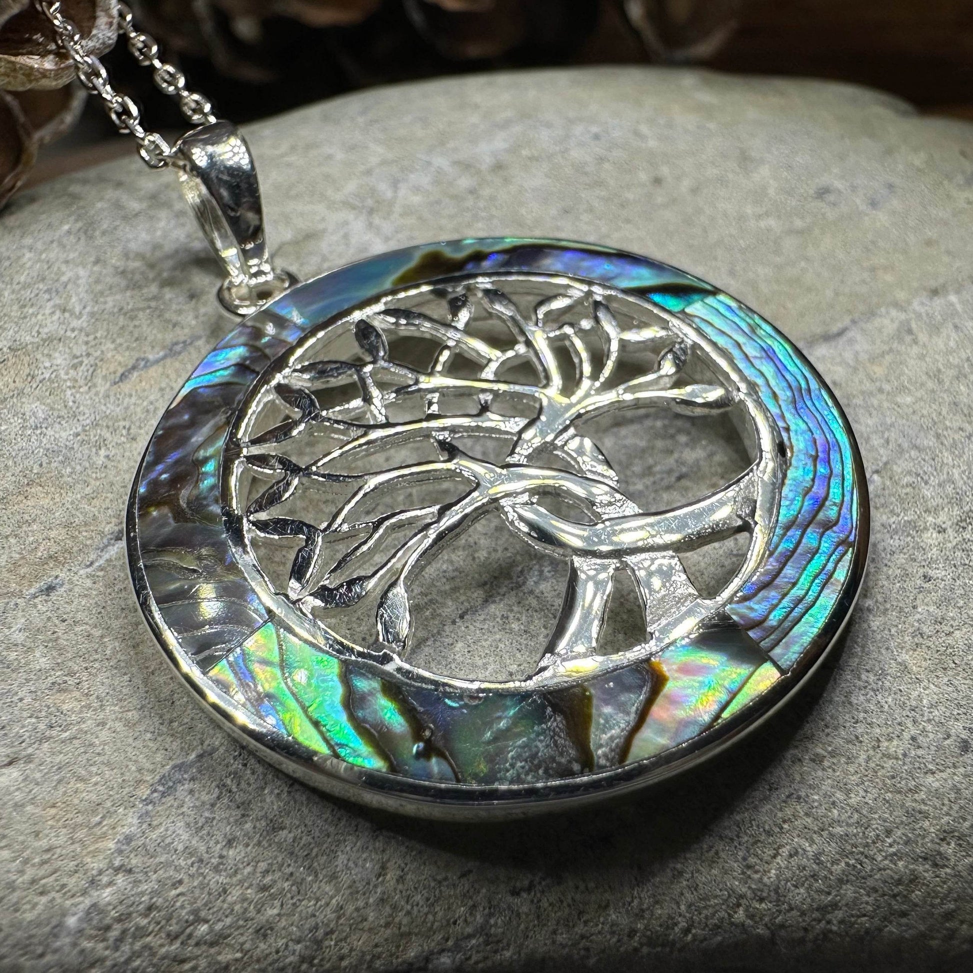 Carmina Tree of Life Shell Necklace - Abalone Shell