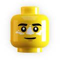 Sunscreen’d Minifig Head made using LEGO part - Yellow Flesh
