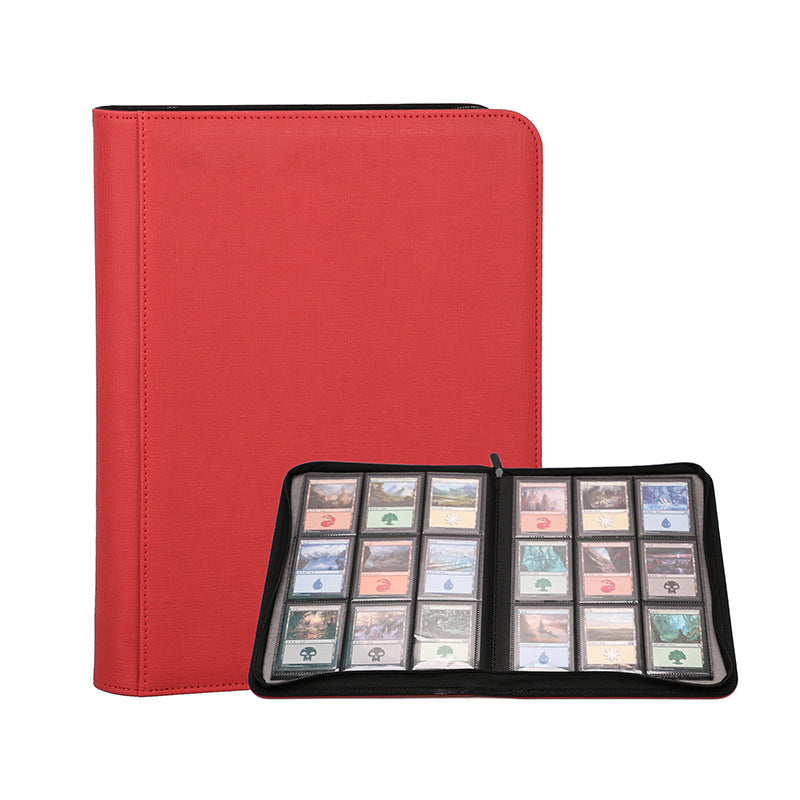 Leather Zipper Section Card Book Game Card Book Collection Book
