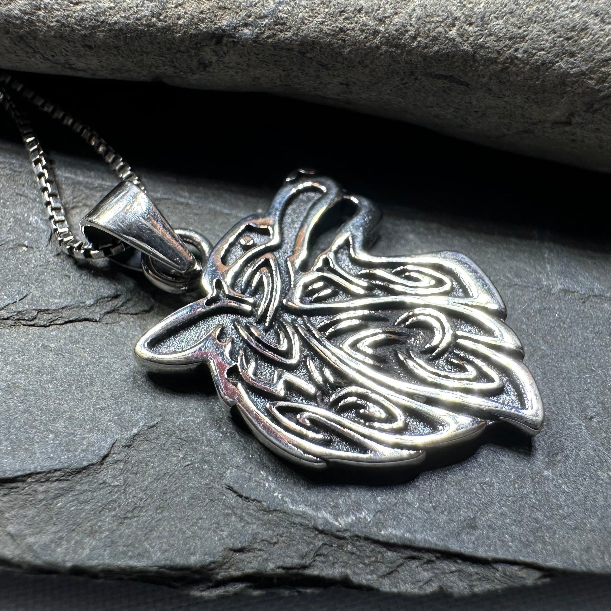 3-D Wolf Necklace