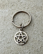Witchy Pentacle Zipper Pull Bag Charm Keychain
