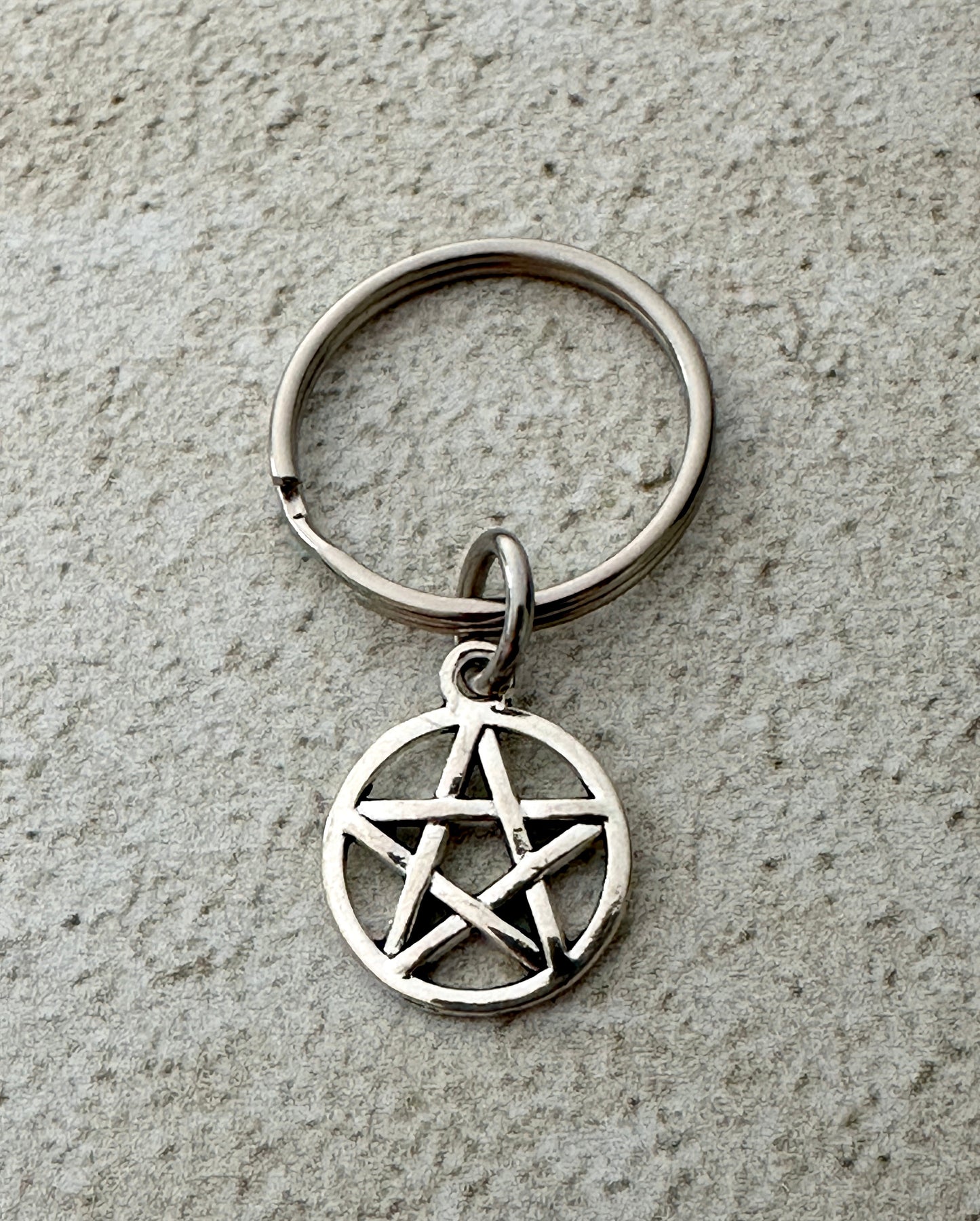 Witchy Pentacle Zipper Pull Bag Charm Keychain
