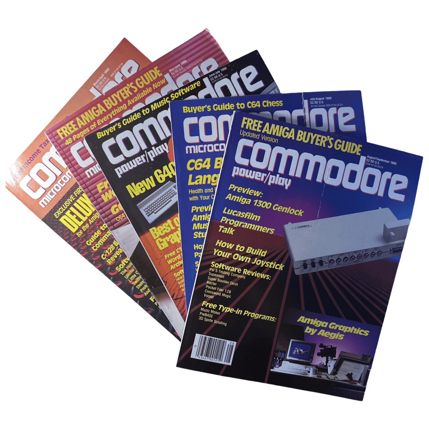 Commodore Microcomputer Magazine (1986) - 5 Issues March/April 1986 to August/September 1986