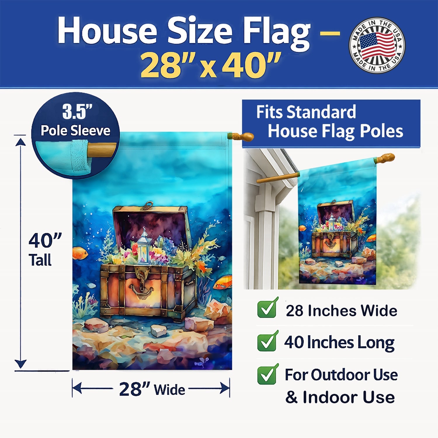 Treasure Chest House Flag