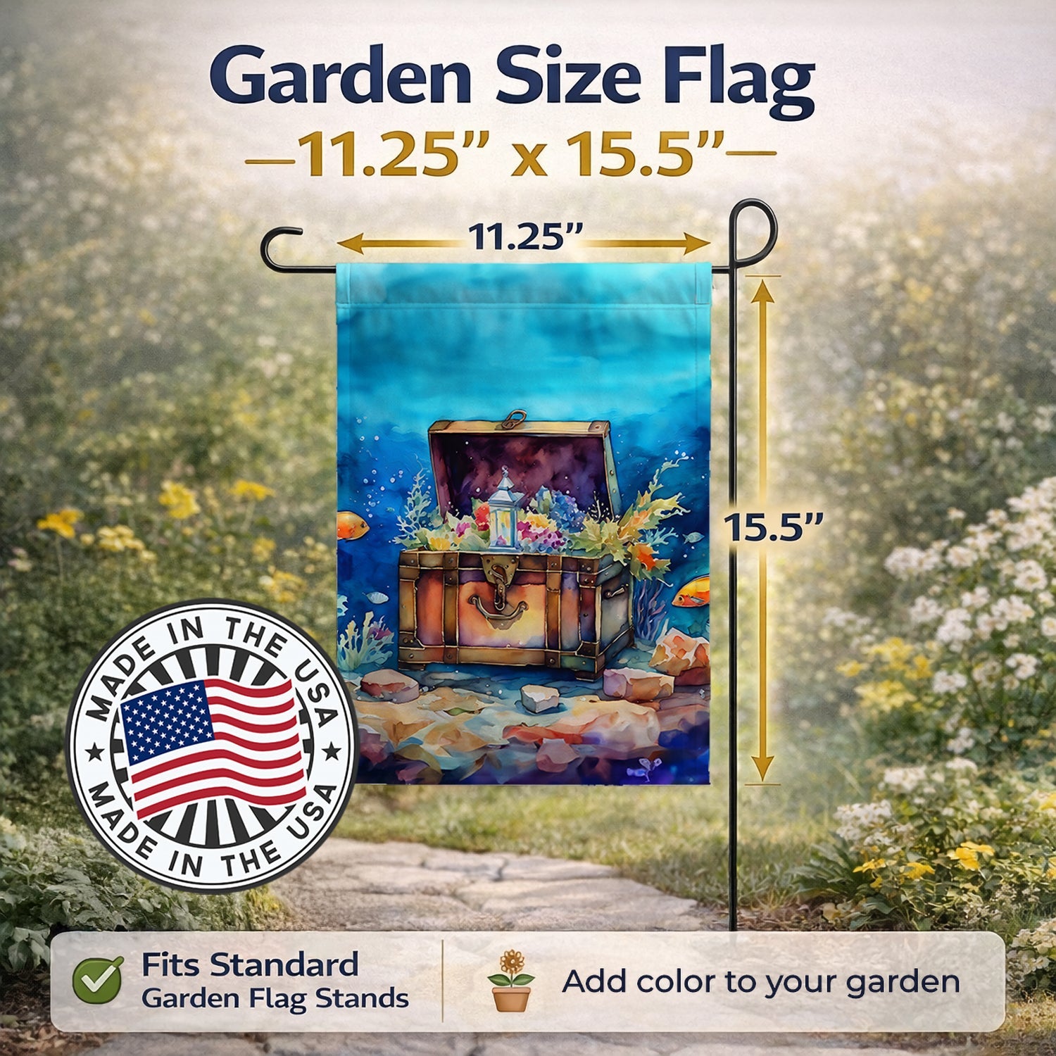 Treasure Chest Garden Flag