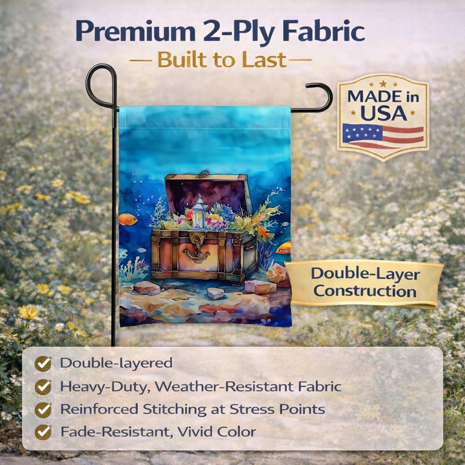 Treasure Chest Garden Flag