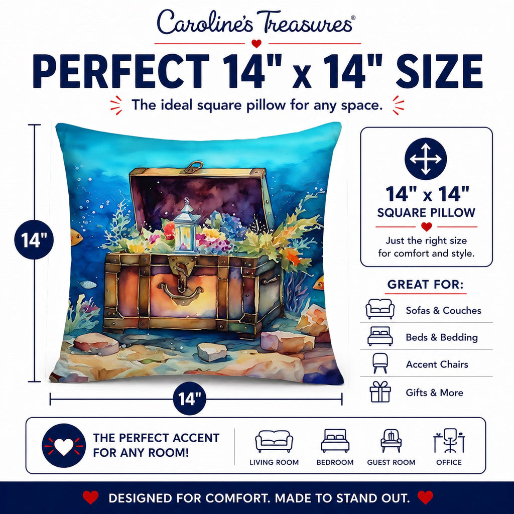 Treasure Chest Throw Pillow