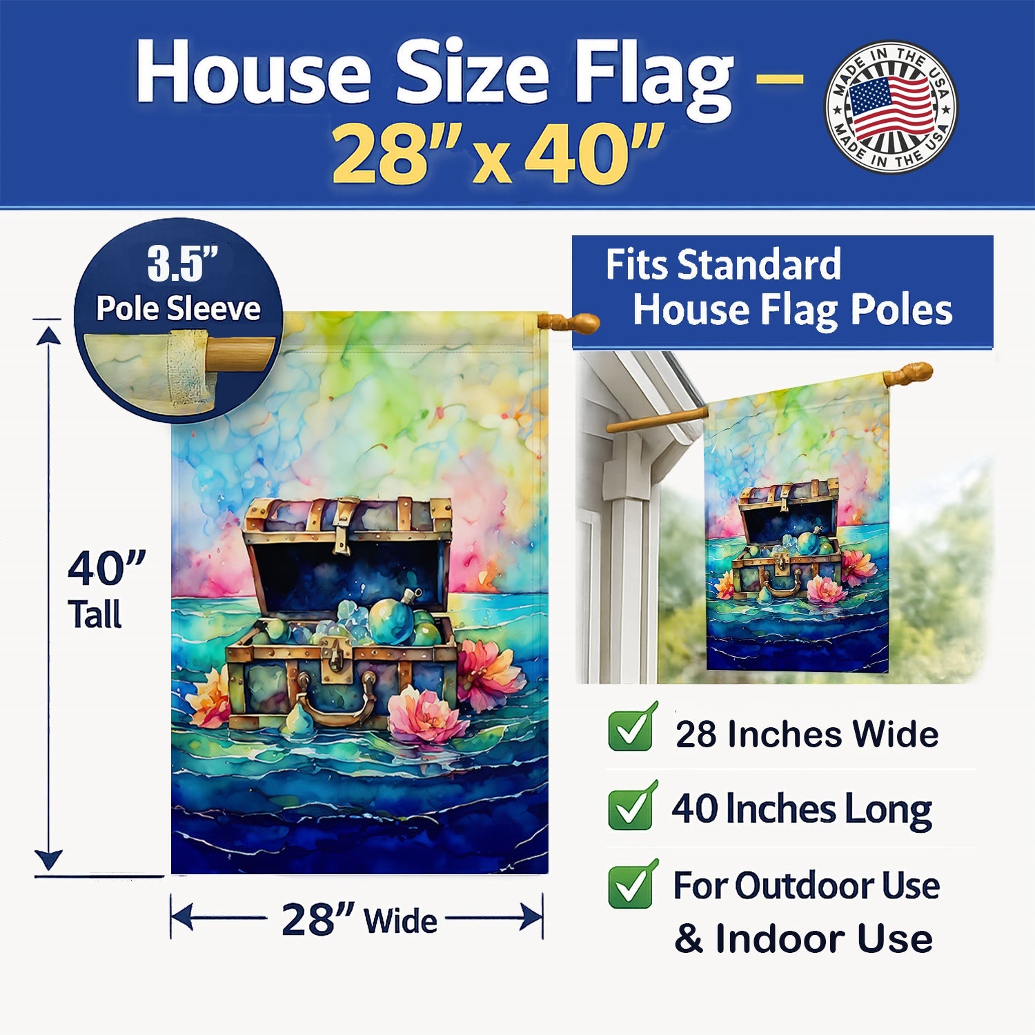 Treasure Chest House Flag