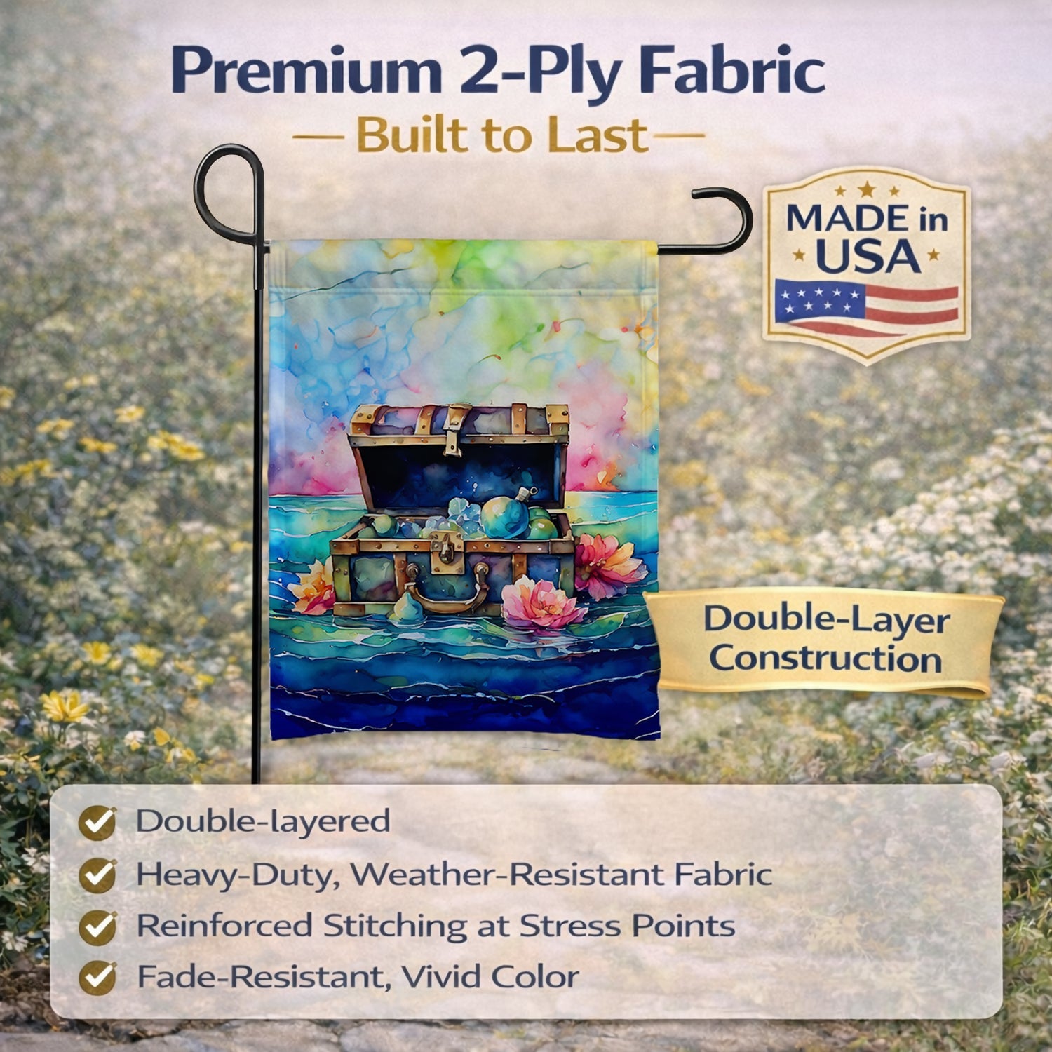 Treasure Chest Garden Flag