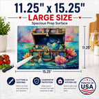 Treasure Chest Glass Cutting Board Large