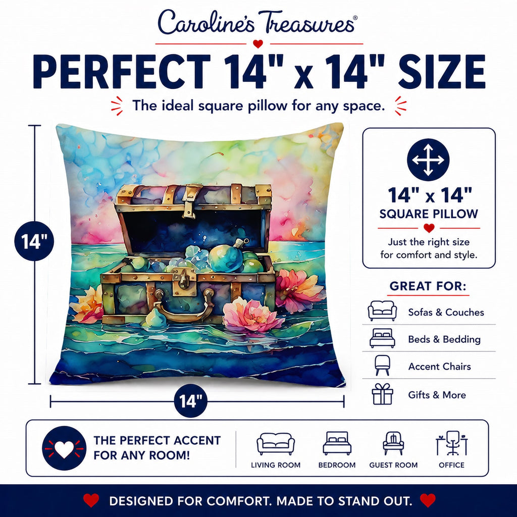 Treasure Chest Throw Pillow