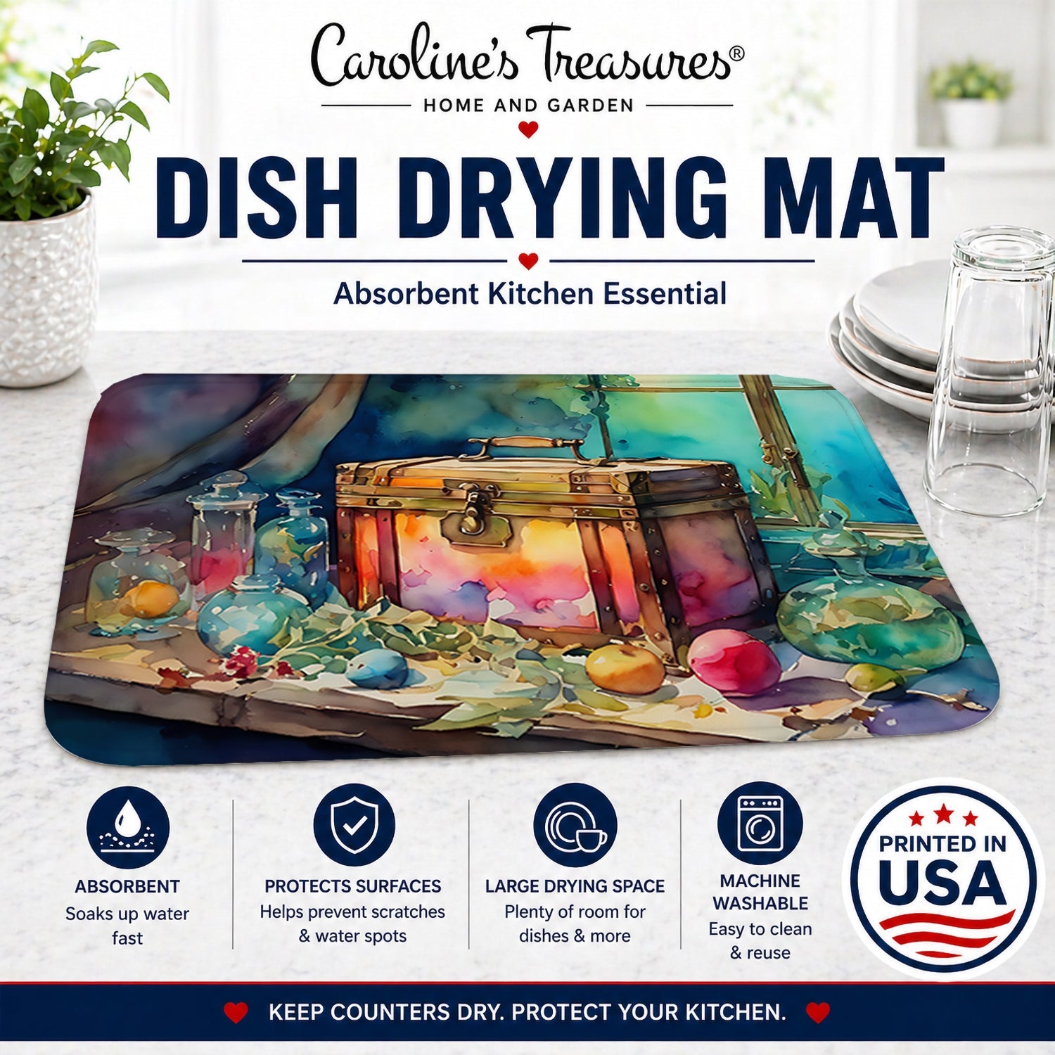 Treasure Chest Dish Drying Mat