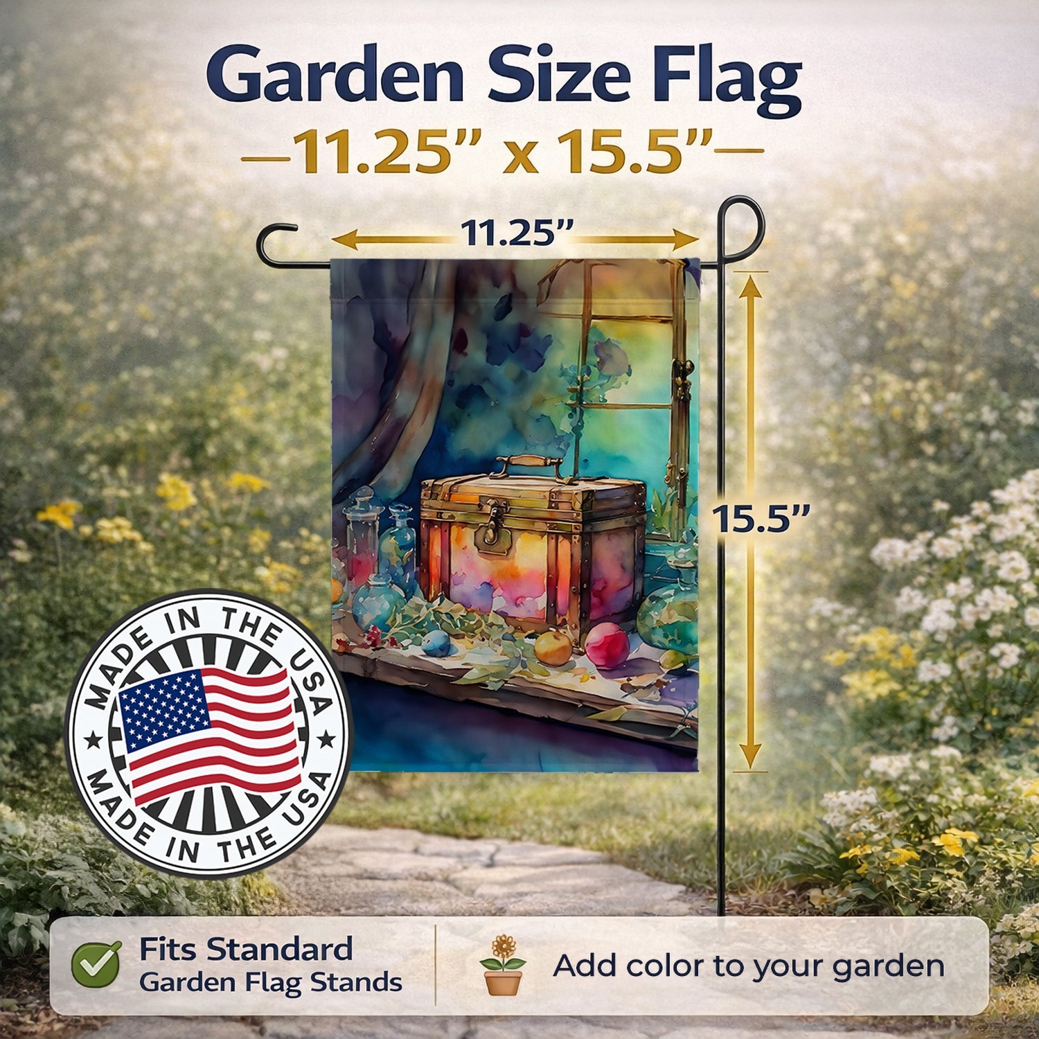Treasure Chest Garden Flag