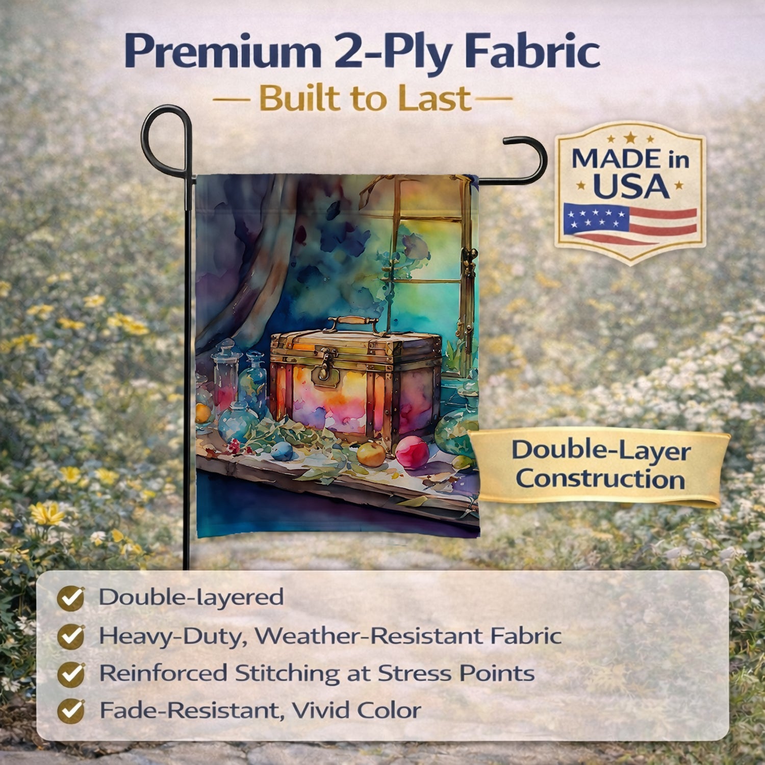 Treasure Chest Garden Flag