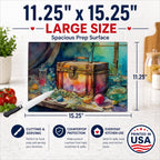 Treasure Chest Glass Cutting Board Large