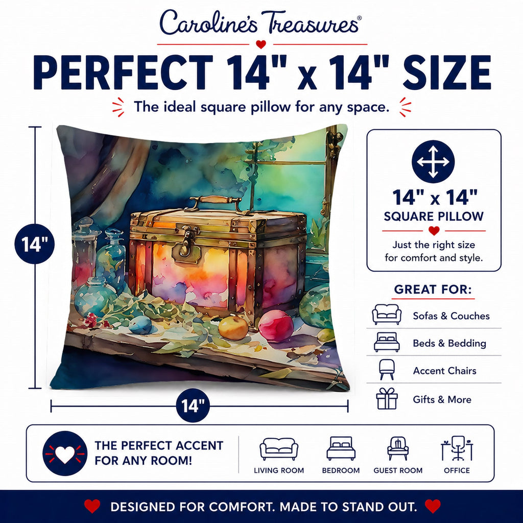 Treasure Chest Throw Pillow