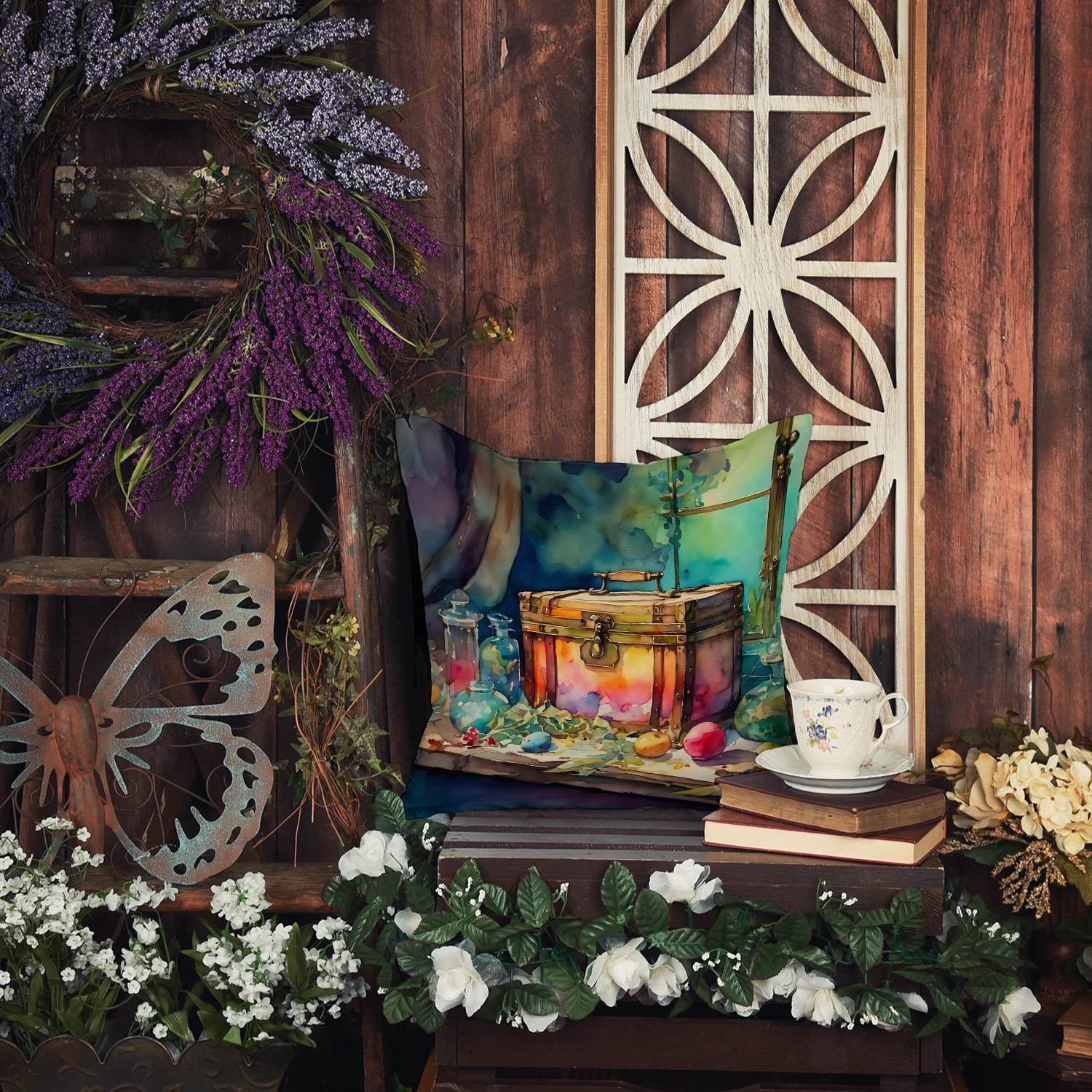 Treasure Chest Throw Pillow - 