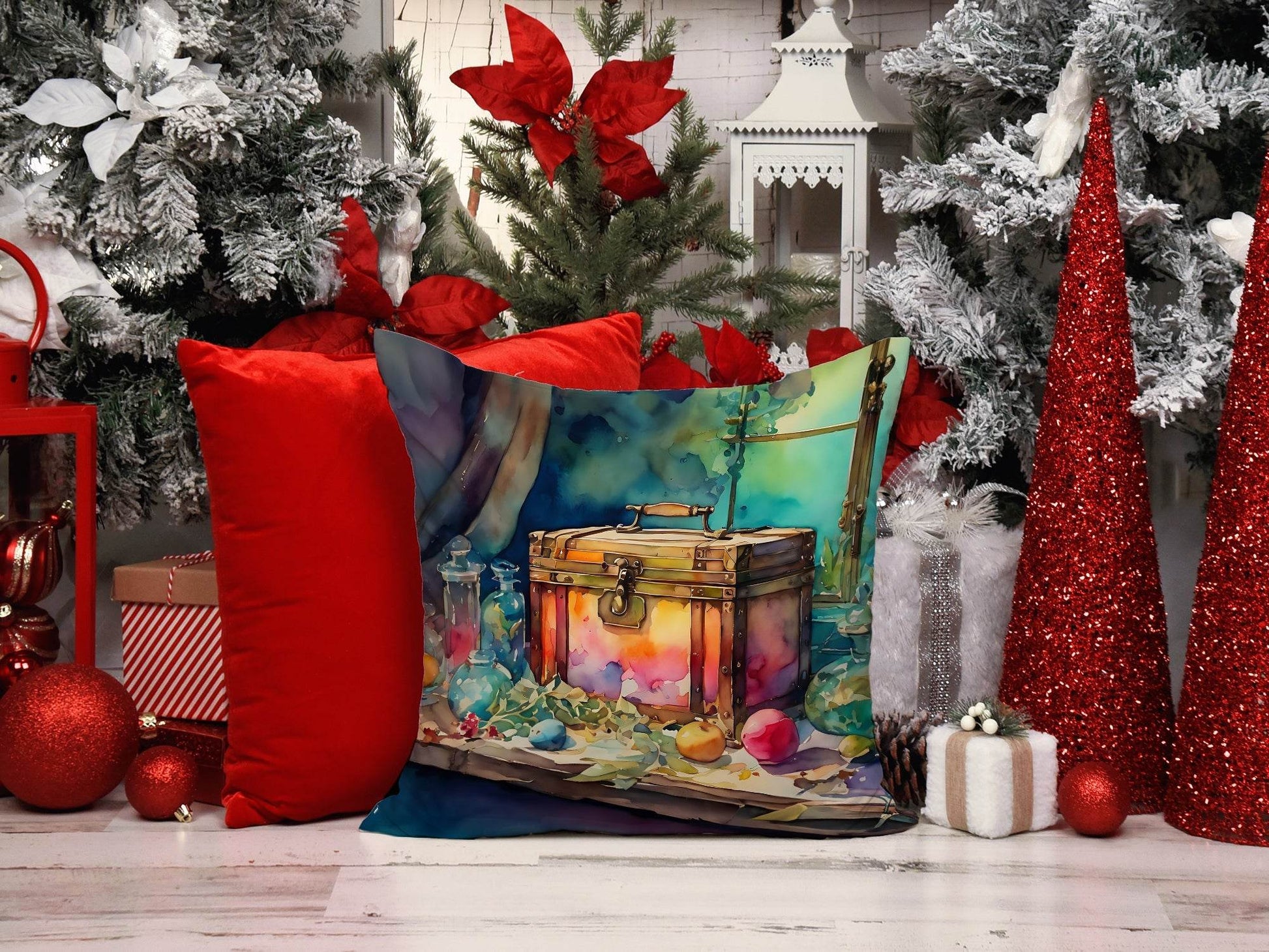 Treasure Chest Throw Pillow - 