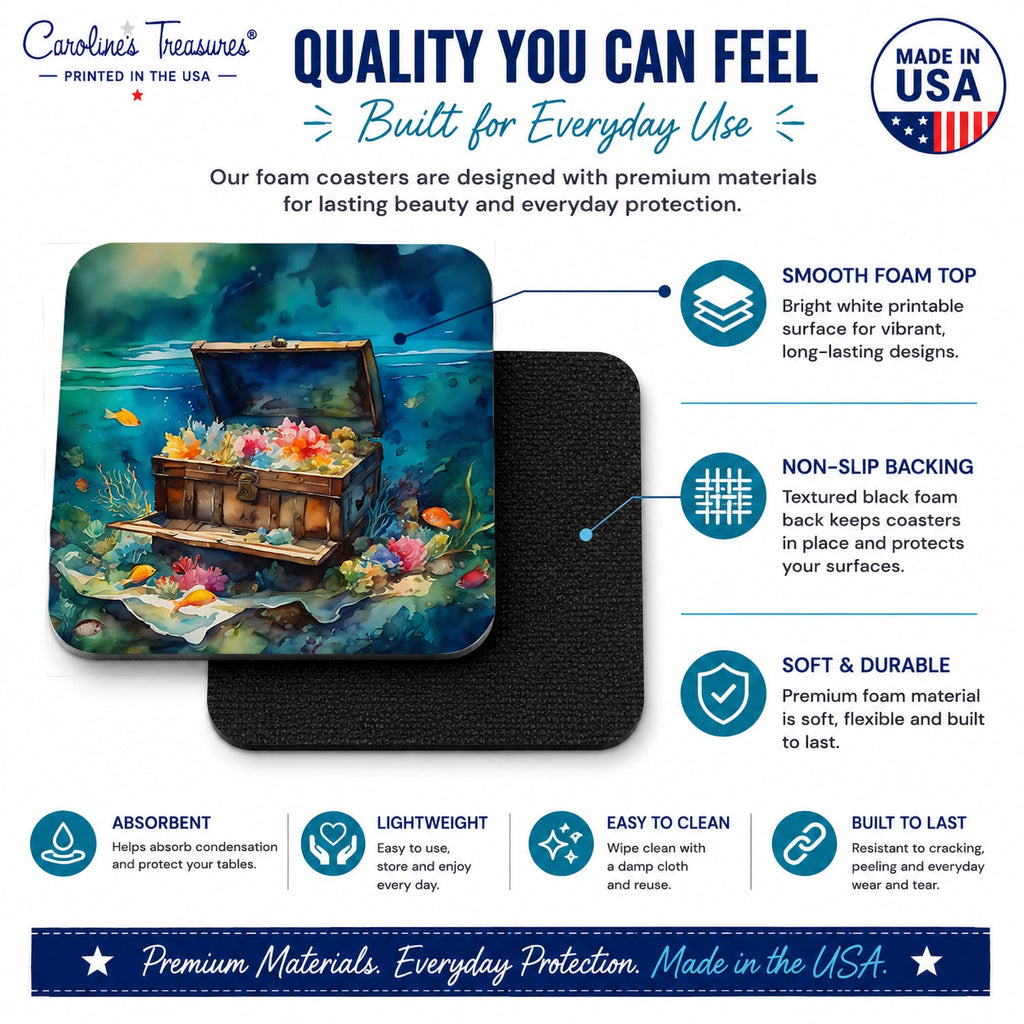 Treasure Chest Foam Coasters