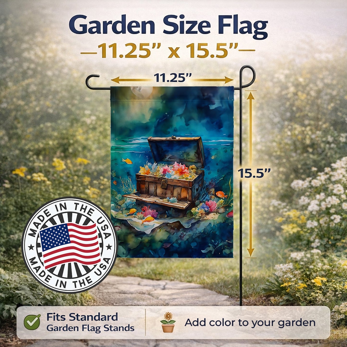 Treasure Chest Garden Flag