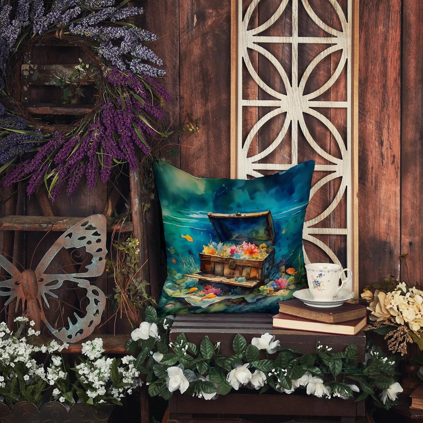 Treasure Chest Throw Pillow - 