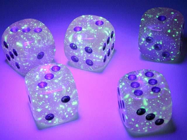 Borealis Pink/silver 7-Dice / 16mm / 12mm / 30mm Luminary - 7-Dice