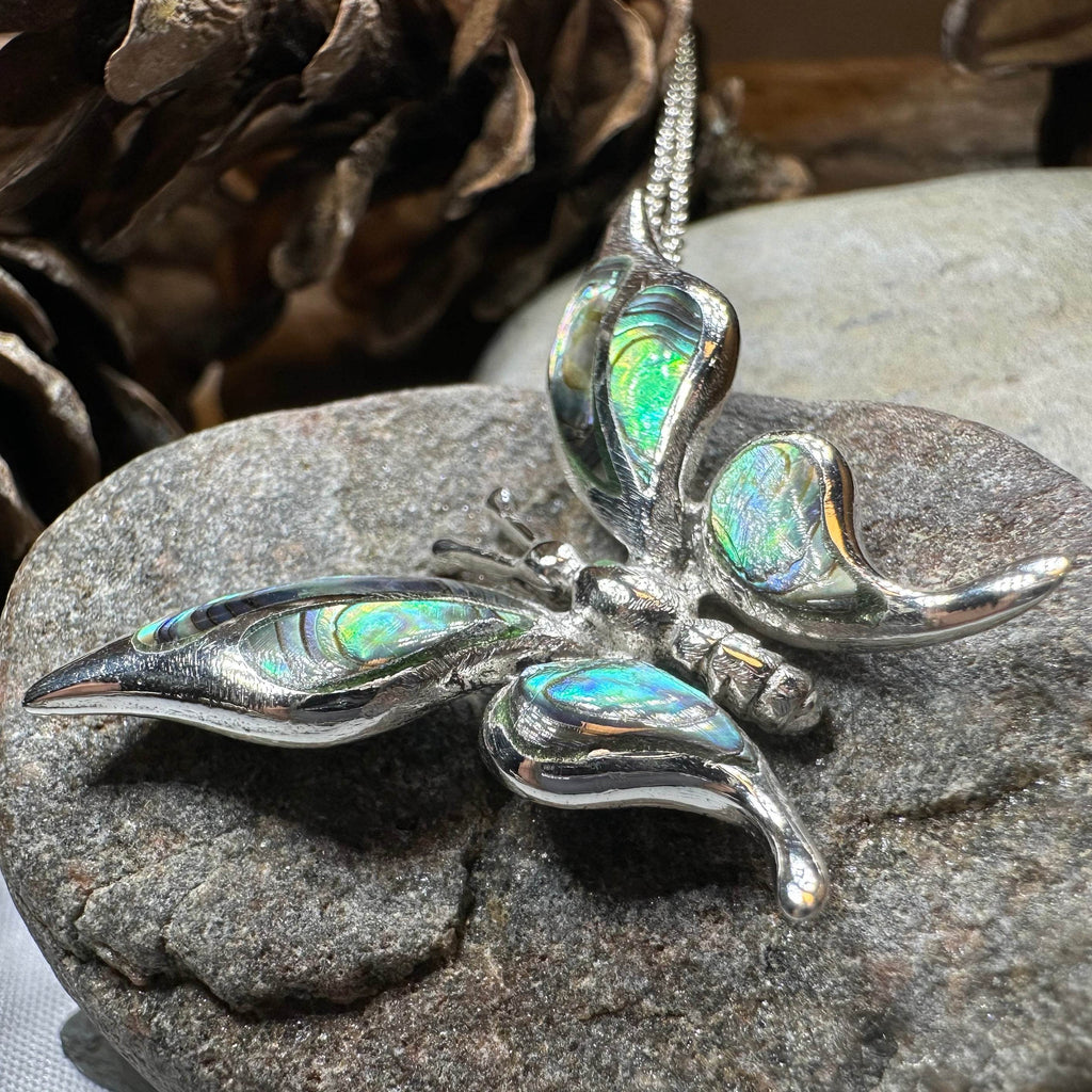 Brooke Butterfly Necklace - abalone shell
