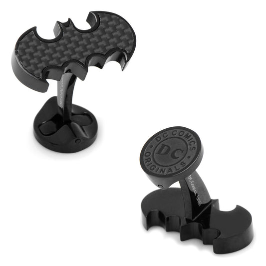 DC Batman Stainless Steel Carbon Fiber Cufflinks