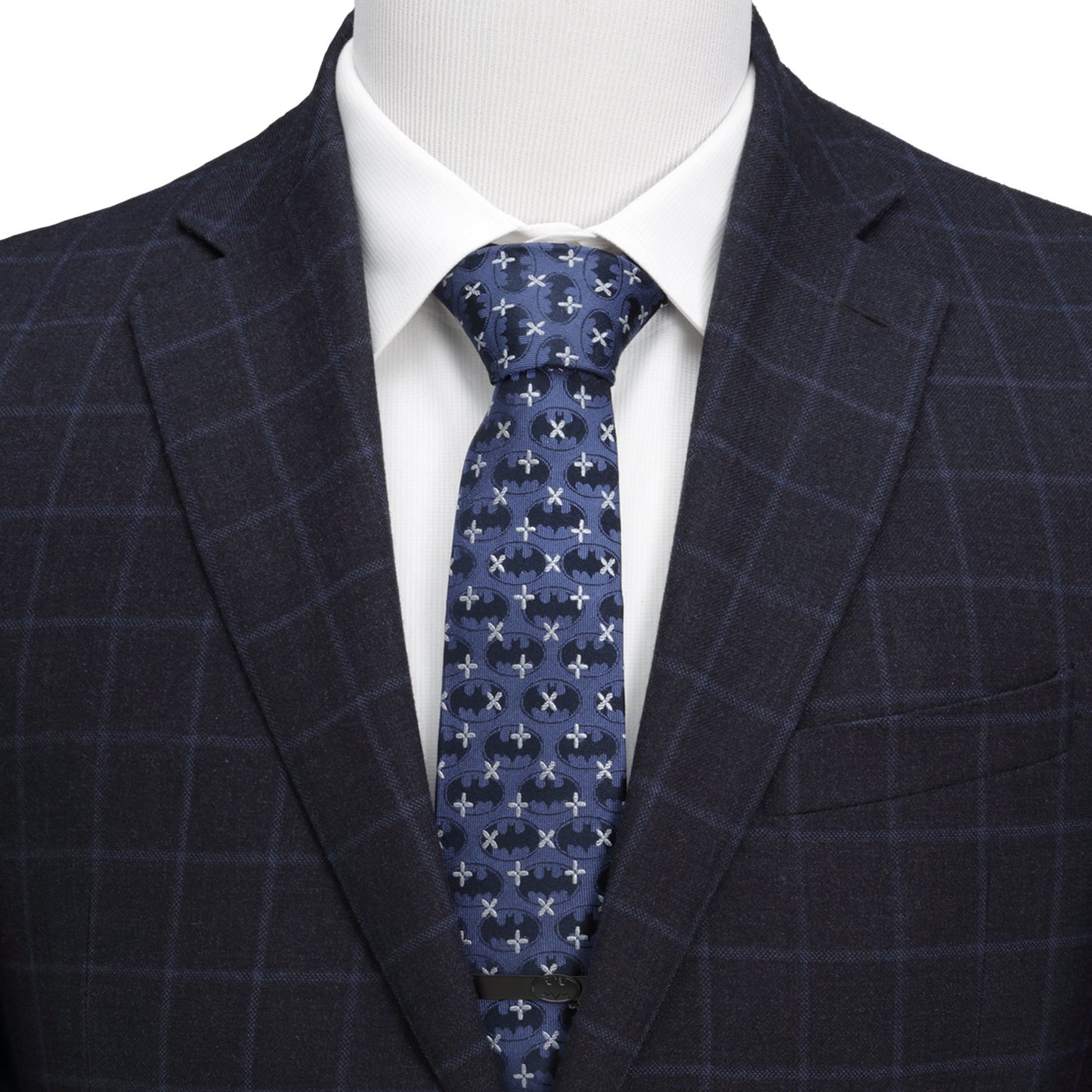 DC Batman Cross Blue Silk Men's Tie