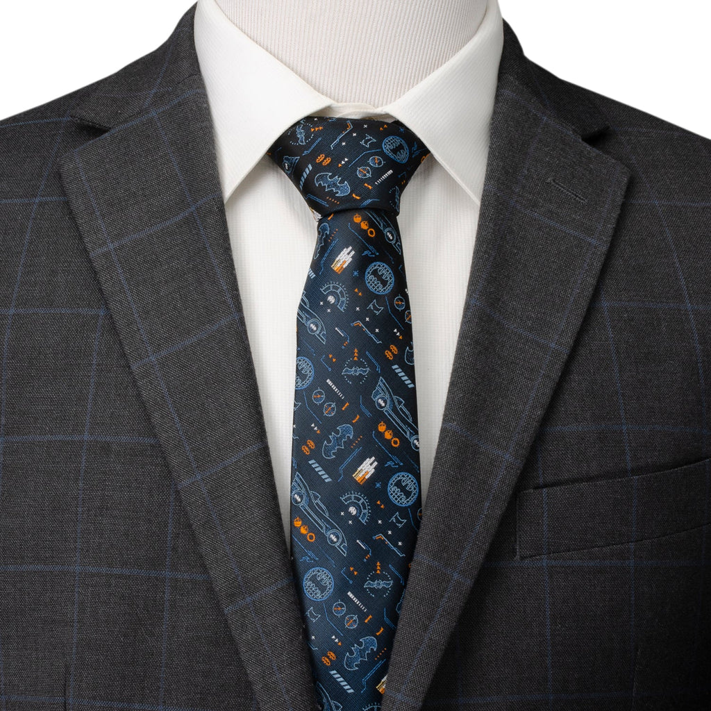 DC Batman Batmobile Black Men's Tie
