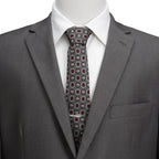 DC Batman Medallion Symbol Charcoal Silk Men's Tie