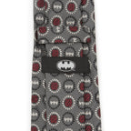 DC Batman Medallion Symbol Charcoal Silk Men's Tie