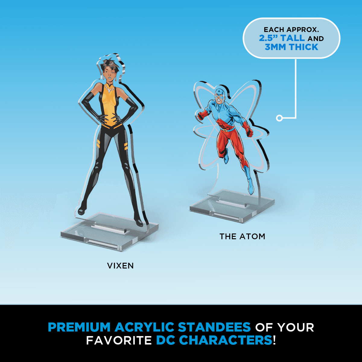 DC 2DZ Acrylic Standees: Pack 4 - 