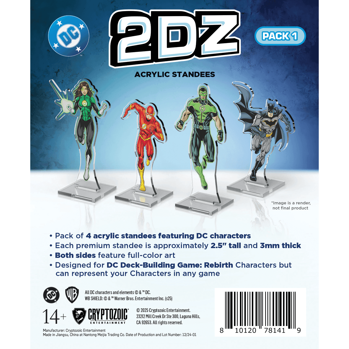DC 2DZ Acrylic Standees: Pack 1 - 